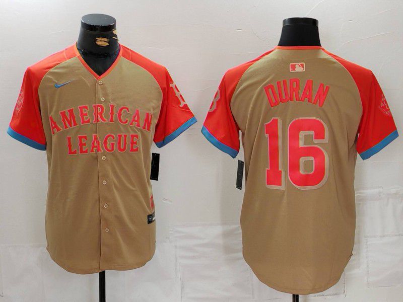 Men Boston Red Sox #16 Duran Orange All star 2024 Nike MLB Jersey style 2